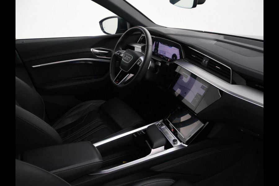 Audi Q8 e-tron 55 QUATTRO 115 kWh 408 PK S EDITION S-LINE + TREKHAAK 1800 KG | LUCHTVERING | HEAD-UP | LEDER SPORTINTERIEUR