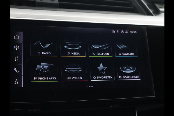 Audi Q8 e-tron 55 QUATTRO 115 kWh 408 PK S EDITION S-LINE + TREKHAAK 1800 KG | LUCHTVERING | HEAD-UP | LEDER SPORTINTERIEUR