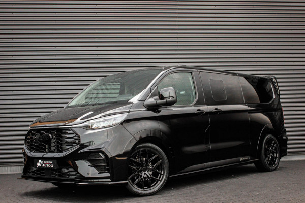 Ford Transit Custom 320 2.0 TDCI L2H1 MS-RT DC AWD DUBBEL CABINE BPM VRIJ / KUIPSTOELEN / DIRECT RIJDEN / NAVIGATIE / FULL BLACK