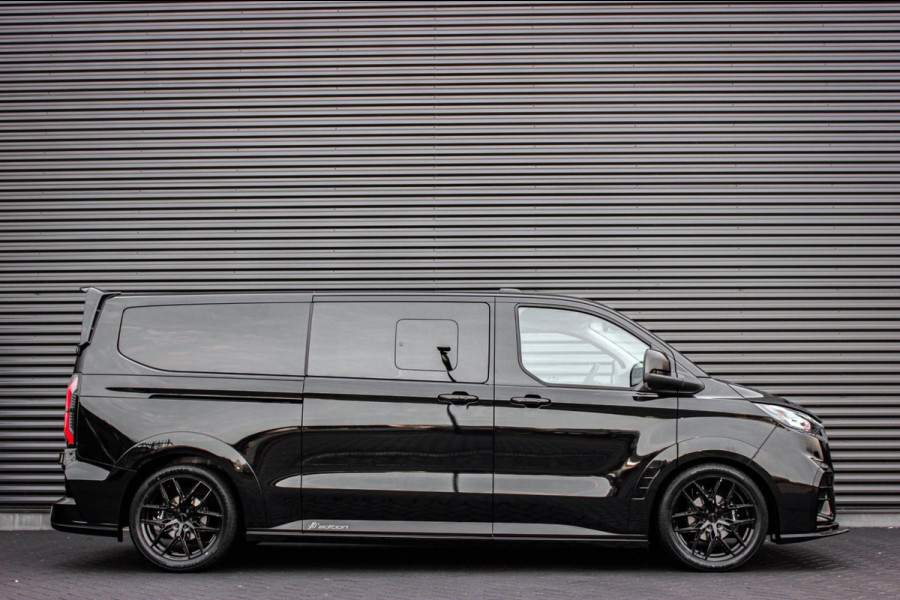 Ford Transit Custom 320 2.0 TDCI L2H1 MS-RT DC AWD DUBBEL CABINE BPM VRIJ / KUIPSTOELEN / DIRECT RIJDEN / NAVIGATIE / FULL BLACK