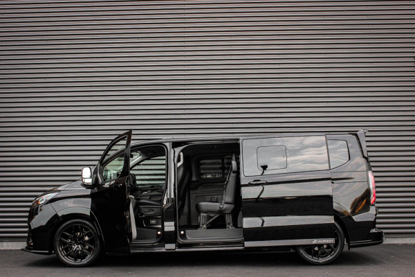 Ford Transit Custom 320 2.0 TDCI L2H1 MS-RT DC AWD DUBBEL CABINE BPM VRIJ / KUIPSTOELEN / DIRECT RIJDEN / NAVIGATIE / FULL BLACK
