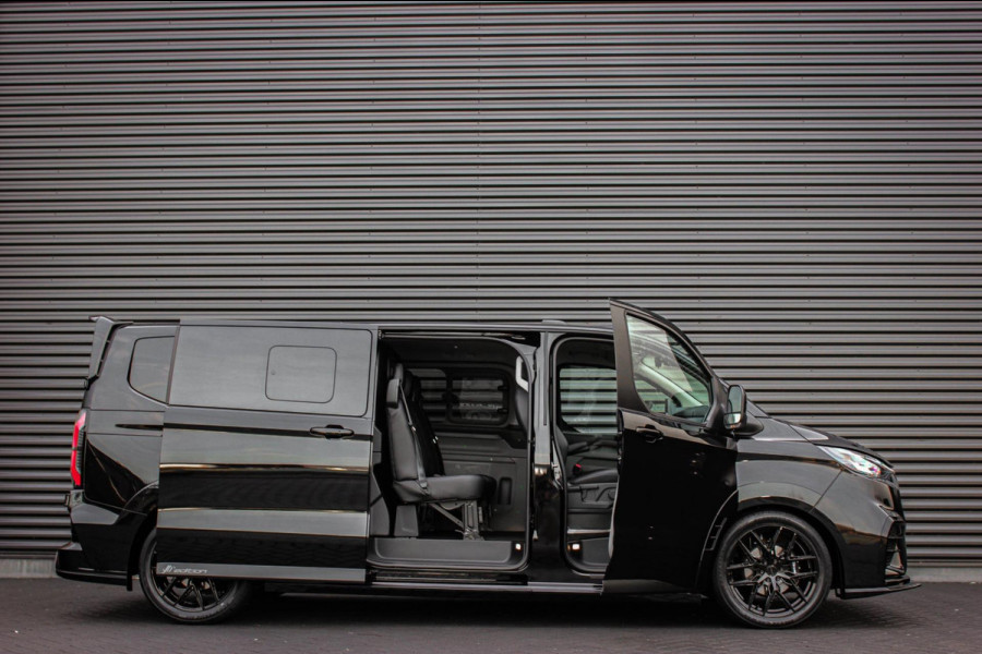 Ford Transit Custom 320 2.0 TDCI L2H1 MS-RT DC AWD DUBBEL CABINE BPM VRIJ / KUIPSTOELEN / DIRECT RIJDEN / NAVIGATIE / FULL BLACK