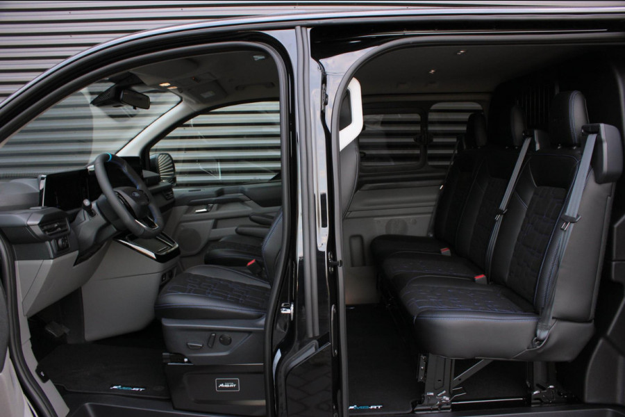 Ford Transit Custom 320 2.0 TDCI L2H1 MS-RT DC AWD DUBBEL CABINE BPM VRIJ / KUIPSTOELEN / DIRECT RIJDEN / NAVIGATIE / FULL BLACK