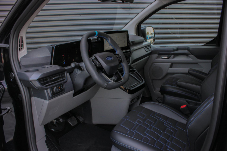 Ford Transit Custom 320 2.0 TDCI L2H1 MS-RT DC AWD DUBBEL CABINE BPM VRIJ / KUIPSTOELEN / DIRECT RIJDEN / NAVIGATIE / FULL BLACK