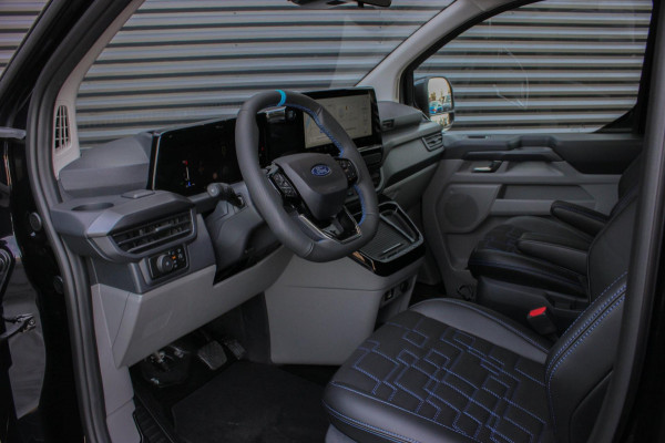 Ford Transit Custom 320 2.0 TDCI L2H1 MS-RT DC AWD DUBBEL CABINE BPM VRIJ / KUIPSTOELEN / DIRECT RIJDEN / NAVIGATIE / FULL BLACK