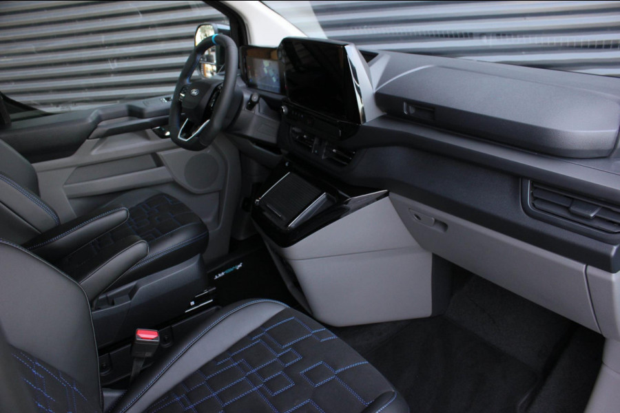 Ford Transit Custom 320 2.0 TDCI L2H1 MS-RT DC AWD DUBBEL CABINE BPM VRIJ / KUIPSTOELEN / DIRECT RIJDEN / NAVIGATIE / FULL BLACK