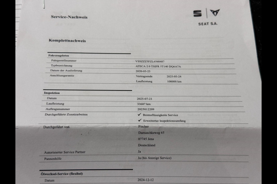 Seat Ateca 2.0 TSI FR 4DRIVE FR BLACK | PANO | KEYLESS | LEDER | LED