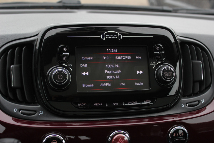 Fiat 500 1.2 Lounge / Panoramadak / Navigatie / Parkeerhulp achter / 15'' / Cruise Control / Xenon / Climate Control