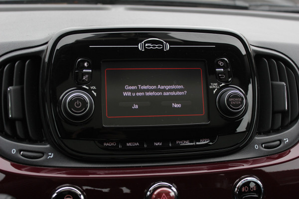 Fiat 500 1.2 Lounge / Panoramadak / Navigatie / Parkeerhulp achter / 15'' / Cruise Control / Xenon / Climate Control