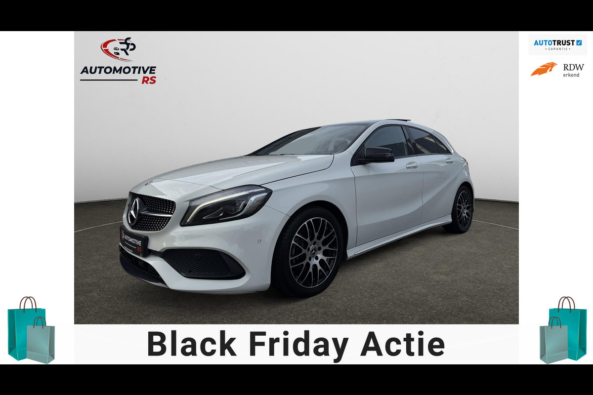 Mercedes-Benz A-Klasse 180 AMG-Line Pano Sportstoelen Led Navi Camera Parkeersensor V+A Cruise Control Sfeerverlichting