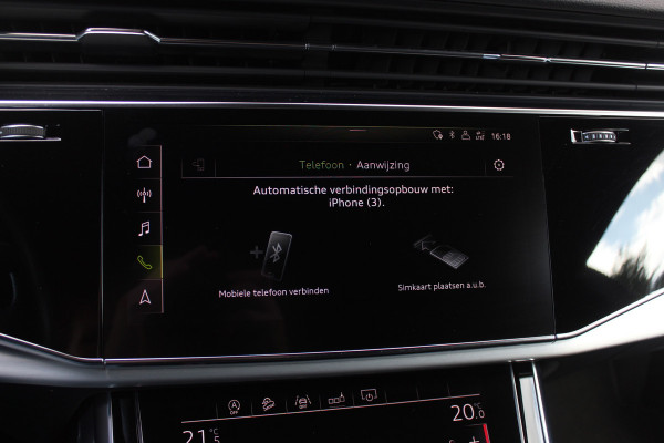 Audi Q8 55 TFSI quattro Pro Line Plus / Trekhaak / Panoramadak / 360Camera / Achterasbesturing / Softclose / 22'' / B&O / Sfeerverlichting / Dodehoek / DAB / Stoelverwarming / ACC