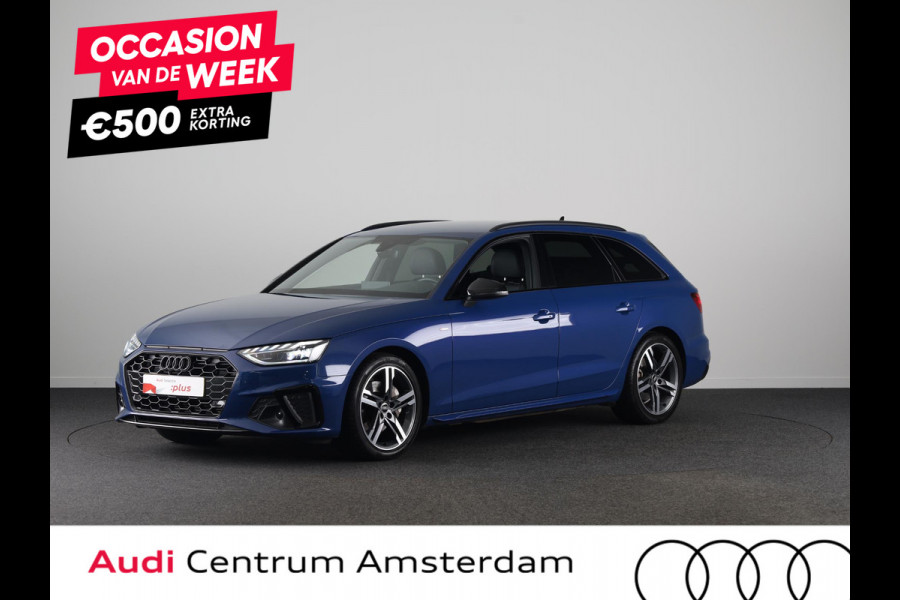 Audi A4 Avant 40 TFSI S edition Competition 204 pk S-tronic |  Private lease vanaf € 686,- per maand  | Verlengde garantie | Navigatie | Elektr. trekhaak | Parkeersensoren | Cruise control | Stoelverwarming | LED koplampen |