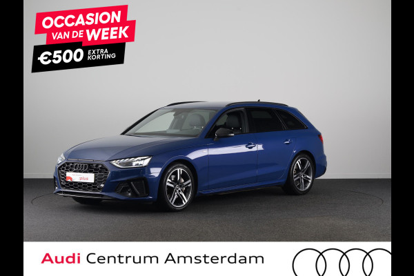 Audi A4 Avant 40 TFSI S edition Competition 204 pk S-tronic |  Private lease vanaf € 686,- per maand  | Verlengde garantie | Navigatie | Elektr. trekhaak | Parkeersensoren | Cruise control | Stoelverwarming | LED koplampen |