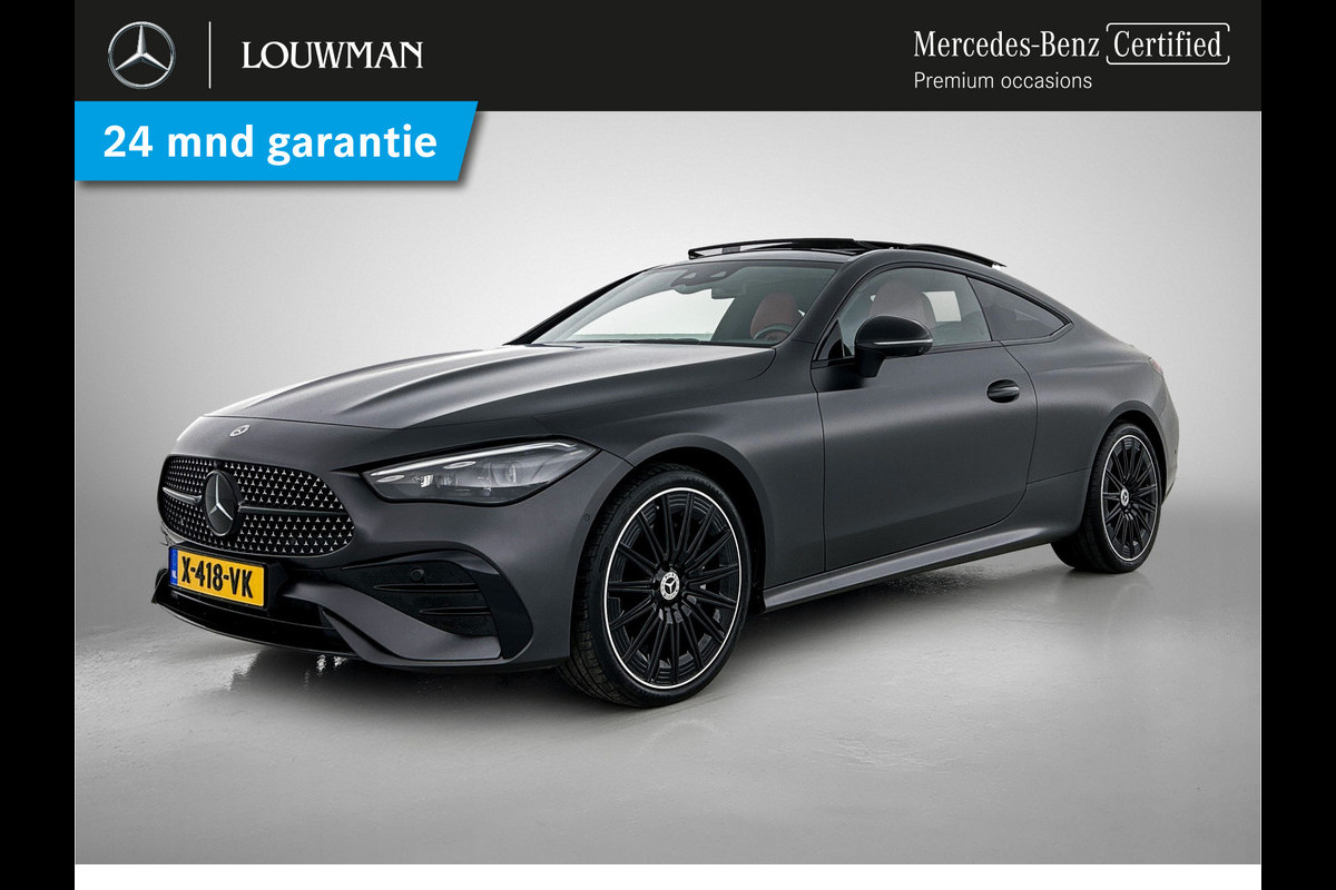 Mercedes-Benz CLE Coupé 300 4MATIC AMG-Line | Night pack | Panorama schuifdak | Rijassistentie pack | Burmester Sound | Leder | Premium Plus pack Inclusief 24 maanden MB Certified garantie voor Europa.