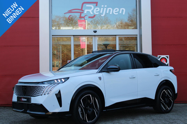 Peugeot E-3008 GT 325PK LAUNCH EDITION DUAL MOTOR 73KWH | PANORAMISCH SCHUIF / KANTELDAK | PREMIUM HIFI FOCAL | LEDEREN BEKLEDING NAPPA | ELEKTRISCH VERSTELBARE VOOR STOELEN, MET GEHEUGENFUNCTIE OP BESTUURDERSSTOEL | STOEL VERWARMING | STOEL MASAGE | STOEL VENTILATIE | ACHTERBANK VERWARMING | STUUR VERWARMING | WARMTE POMP | ALARM SYSTEEM | DRAADLOOS APPLE CARPLAY / ANDROID AUTO | DRAADLOZE TELEFOONLADER | VISIOPARK 360° HD CAMERA'S | DRIVE ASSIST 2.0 SEMI-AUTONOOMRIJDEN |