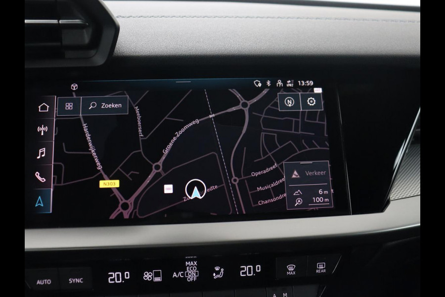 Audi A3 35 TFSI S edition | Panoramadak | Virtual Cockpit | Full LED | Carplay | Sportstoelen | Half leder | Navigatie | Climate control | Parkeerhulp | Bluetooth