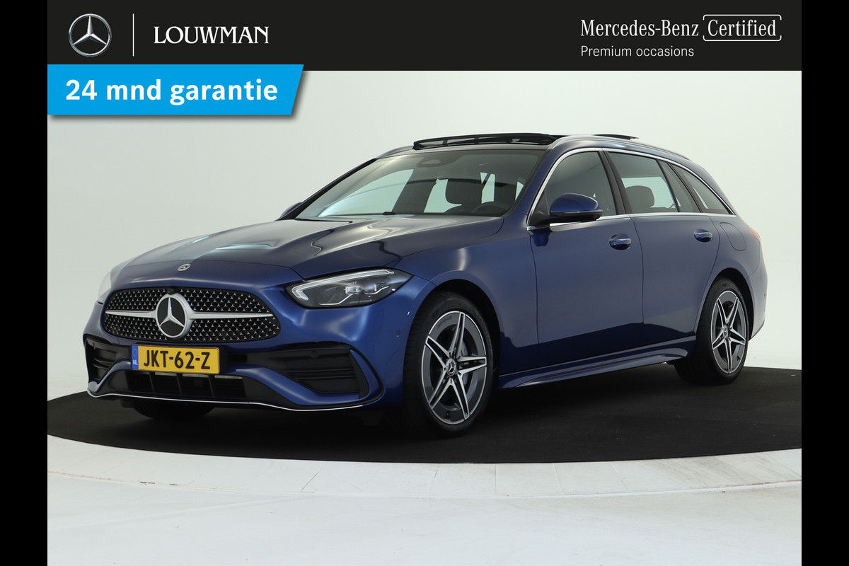 Mercedes-Benz C-Klasse Estate 300 e AMG Plug-In Hybride Edition AMG-Line | Panorama Schuif-Kanteldak | Alarm Klasse 3  |360° camera | Stuur en Stoelverwarming. Inclusief 24 maanden Mercedes-Benz Certified garantie voor Europa.