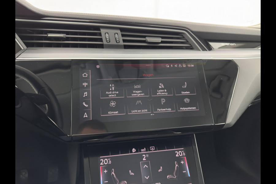 Audi e-tron 50 Quattro *ELECTRO-MOTOR AUDIBLE* Launch edition 71 kWh [ 3-Fase ] {SOH-100%} (INCL-BTW) Aut. *FULL-LED | DIGI-COCKPIT | NAVI-FULLMAP | HEATED-COMFORTSEATS | KEYLESS | AUDI-SOUND | SHIFT-PADDLES | ECC | PDC | CRUISE | 20''ALU*