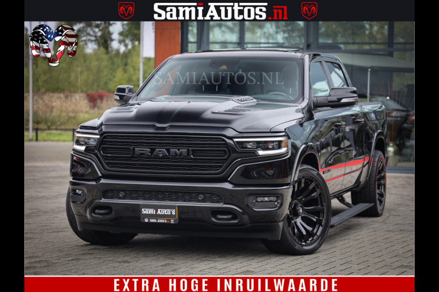 Dodge Ram 1500 LIMITED NIGHT | FEUL BLACK WHEELS | BOM VOL | 5.7 V8 4x4 | DUBBELE CABINE | MWK | XB9 | HUD | TOP STAAT