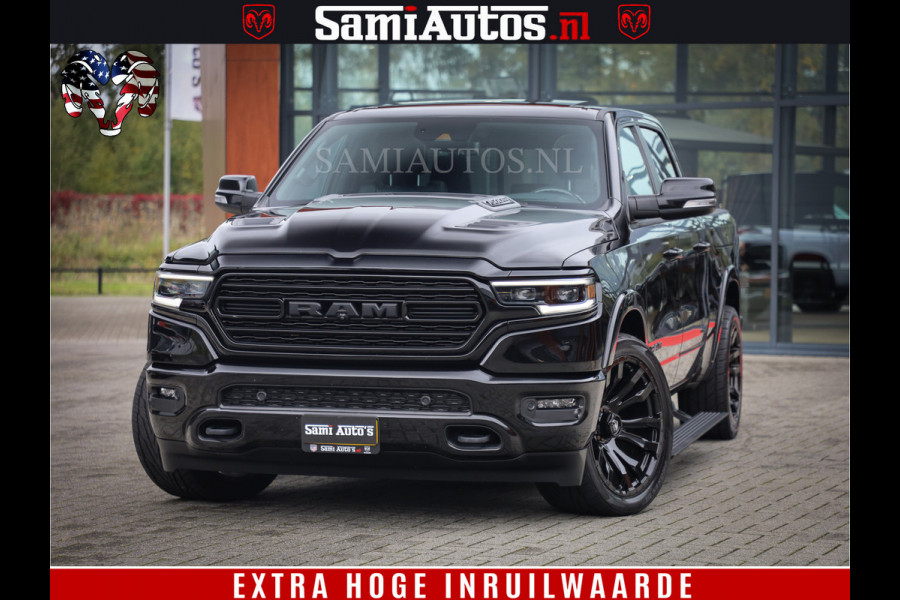 Dodge Ram 1500 LIMITED NIGHT | FEUL BLACK WHEELS | BOM VOL | 5.7 V8 4x4 | DUBBELE CABINE | MWK | XB9 | HUD | TOP STAAT