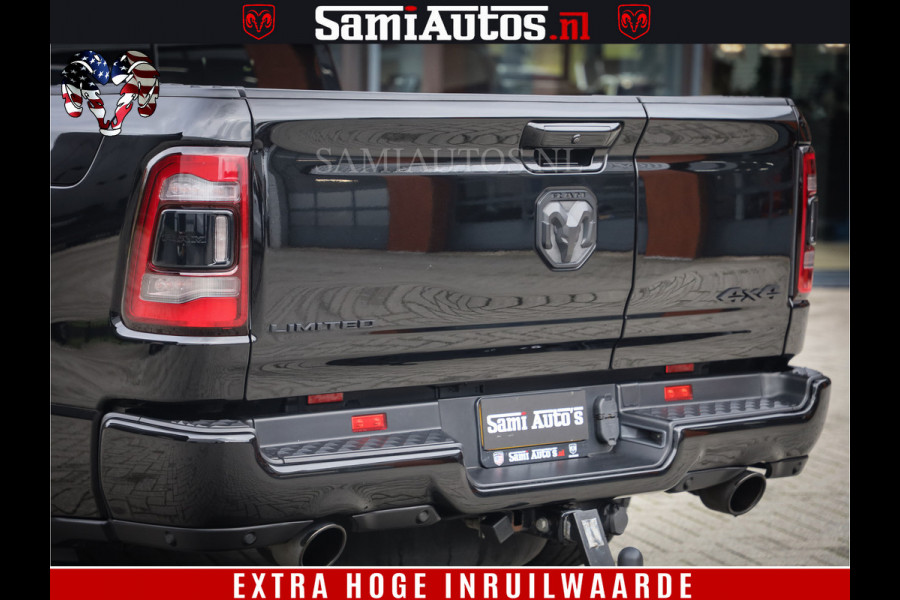 Dodge Ram 1500 LIMITED NIGHT | FEUL BLACK WHEELS | BOM VOL | 5.7 V8 4x4 | DUBBELE CABINE | MWK | XB9 | HUD | TOP STAAT