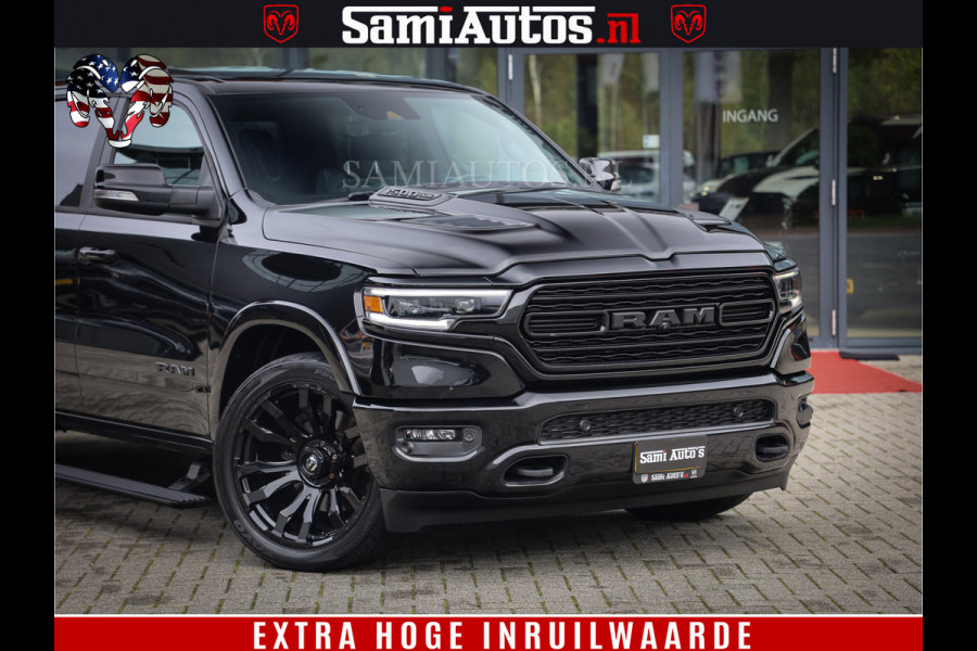 Dodge Ram 1500 LIMITED NIGHT | FEUL BLACK WHEELS | BOM VOL | 5.7 V8 4x4 | DUBBELE CABINE | MWK | XB9 | HUD | TOP STAAT