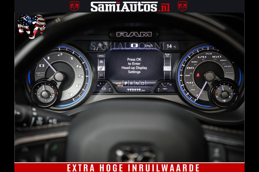 Dodge Ram 1500 LIMITED NIGHT | FEUL BLACK WHEELS | BOM VOL | 5.7 V8 4x4 | DUBBELE CABINE | MWK | XB9 | HUD | TOP STAAT