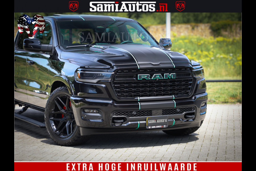 Dodge Ram 1500 Limited Night High Output 540HP 706Nm | Massage + Full Option | De Meest Luxe en Volle Pick-Up in zijn Klasse | Comfortabele Dubbele Cabine met Royale 5 Zitplaatsen | BPM vrij | Nu Leverbaar uit Voorraad | Voorraad Nr 2320 - 5138