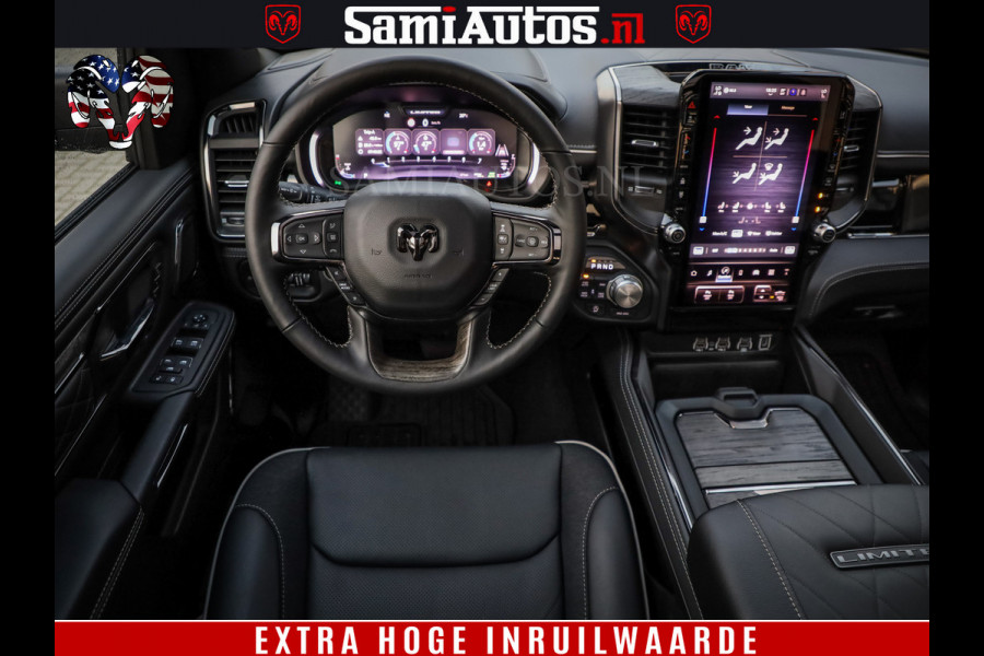 Dodge Ram 1500 Limited Night High Output 540HP 706Nm | Massage + Full Option | De Meest Luxe en Volle Pick-Up in zijn Klasse | Comfortabele Dubbele Cabine met Royale 5 Zitplaatsen | BPM vrij | Nu Leverbaar uit Voorraad | Voorraad Nr 2320 - 5138