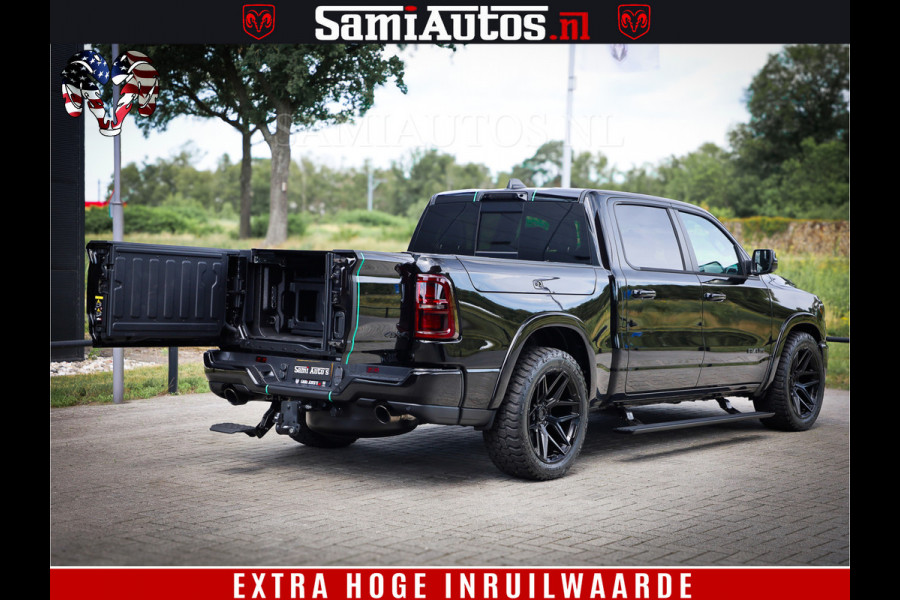 Dodge Ram 1500 Limited Night High Output 540HP 706Nm | Massage + Full Option | De Meest Luxe en Volle Pick-Up in zijn Klasse | Comfortabele Dubbele Cabine met Royale 5 Zitplaatsen | BPM vrij | Nu Leverbaar uit Voorraad | Voorraad Nr 2320 - 5138