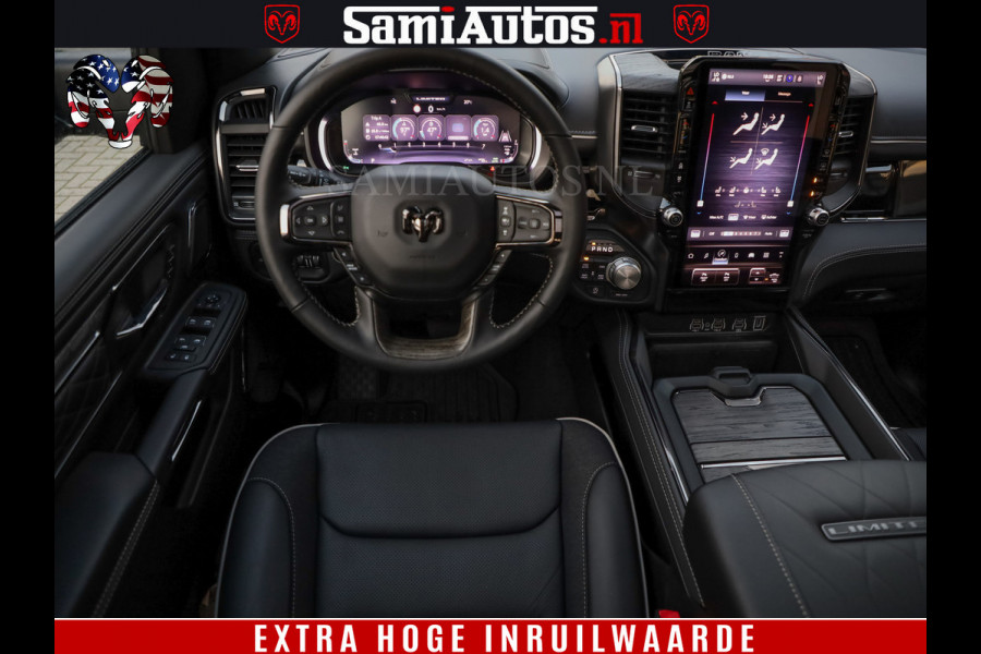 Dodge Ram 1500 Limited Night High Output 540HP 706Nm | Massage + Full Option | De Meest Luxe en Volle Pick-Up in zijn Klasse | Comfortabele Dubbele Cabine met Royale 5 Zitplaatsen | BPM vrij | Nu Leverbaar uit Voorraad | Voorraad Nr 2320 - 5138