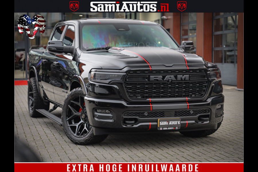 Dodge Ram 1500 Limited Night H.O 540HP 706Nm | Massage + Full Option | De Meest Luxe en Volle Pick-Up in zijn Klasse | Comfortabele Dubbele Cabine met Royale 5 Zitplaatsen | BPM vrij | Nu Leverbaar uit Voorraad | Voorraad Nr 2334 - 5409