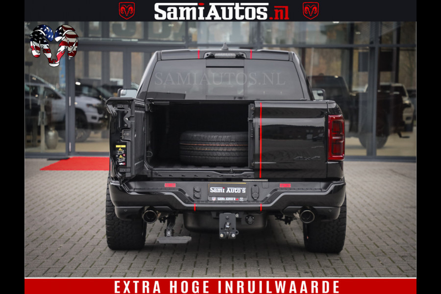 Dodge Ram 1500 Limited Night H.O 540HP 706Nm | Massage + Full Option | De Meest Luxe en Volle Pick-Up in zijn Klasse | Comfortabele Dubbele Cabine met Royale 5 Zitplaatsen | BPM vrij | Nu Leverbaar uit Voorraad | Voorraad Nr 2334 - 5409