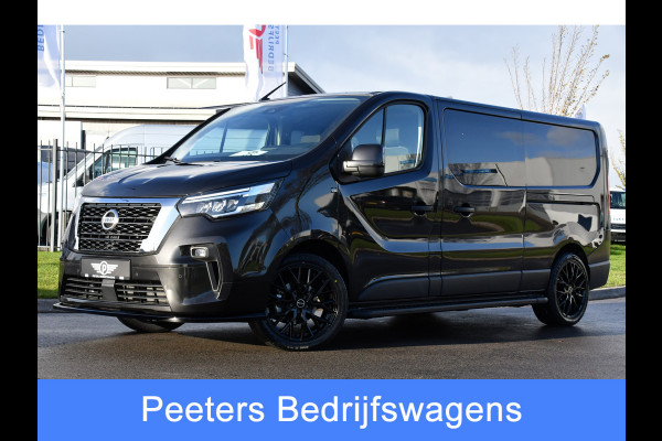 Nissan Primastar 2.0 dCi 150 L2H1 DC Black Edition 5 Jaar Garantie, Camera, Cruise, LED, Stoelverwarming, 2 x Schuifdeur, Clima, Automaat, Keyless, Uniek!