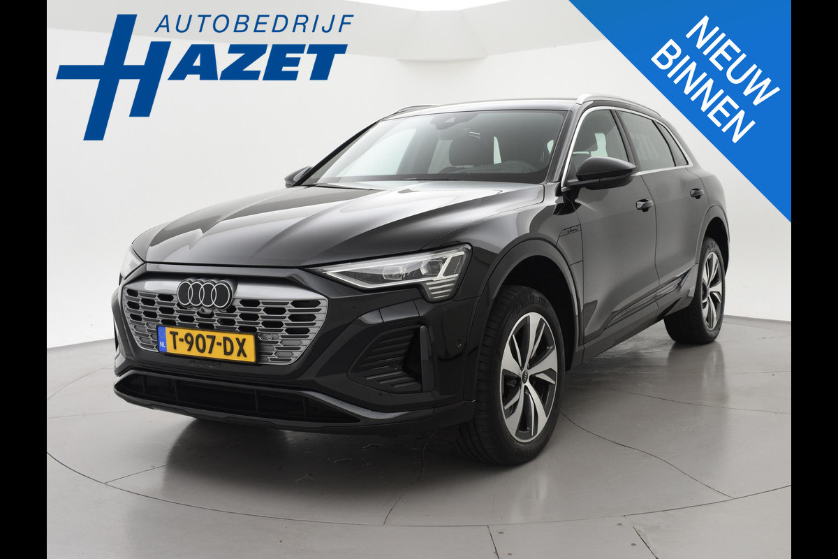 Audi Q8 e-tron 55 QUATTRO 115 kWh 408 PK S EDITION S-LINE + TREKHAAK 1800 KG | LUCHTVERING | HEAD-UP | LEDER SPORTINTERIEUR