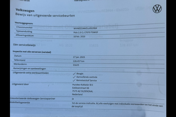 Volkswagen Polo 1.0 TSI Comfortline * Carplay * Adaptieve Cruise Control * Airco * Lichtsensor