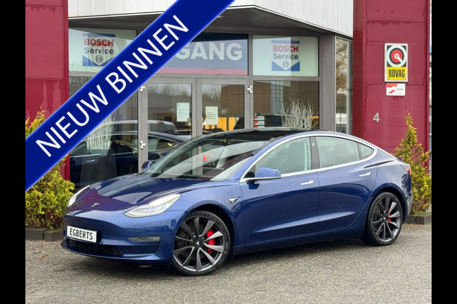 Tesla Model 3 Performance AWD 75 kWh Tijdelijke Black friday deal, nu van 29750.- voor 28750.-