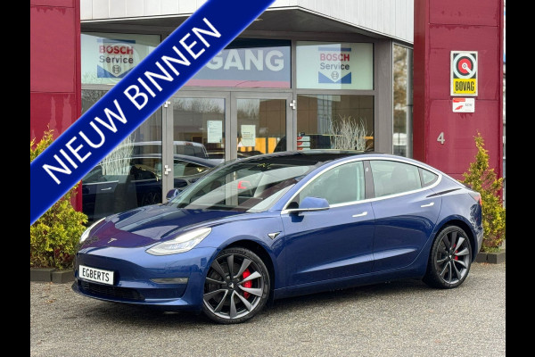 Tesla Model 3 Performance AWD 75 kWh Tijdelijke Black friday deal, nu van 29750.- voor 28750.-