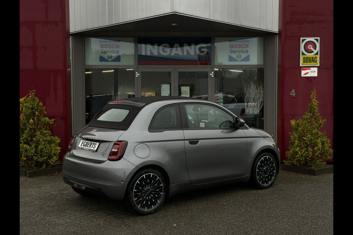 Fiat 500C Icon 42 kWh | LMV 17" | LED | Camera | Draadloos tel lader Tijdelijke Black friday deal, nu van 16750.- voor 15950.-