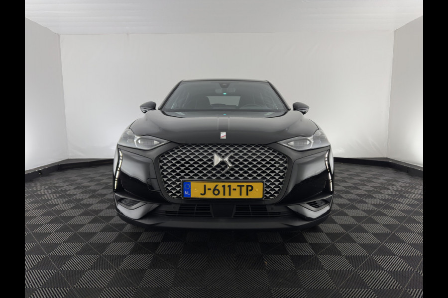 DS DS 3 Crossback E-Tense Performance Line+ 50 kWh [ 3-Fase ] {SOH-90%} (INCL-BTW) *LEATHER-FABRIC | MATRIX-LED | ADAPTIVE-CRUISE | DIGI-COCKPIT | HEATED-SPORTSEATS | CAMERA | KEYLESS | NAVI-FULLMAP | DAB+ | ECC | PDC | PRIVACY-GLASS | 18''ALU*