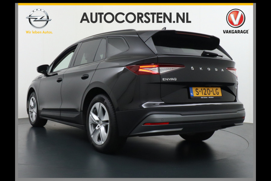 Škoda ENYAQ iV 60 SOH 93% Navi Ecc Adaptive-Cruise Camera Apple Carplay Android Keyless Led Pdc Dab Business Edition Plus Stoelverwarming Bluetooth Dodehoek detector Draadloze tel.lader Rijstrooksensor Regen-Lichtsensor Origineel Nederlandse 1e Eigenaar Auto nieuwprijs €51.910,-