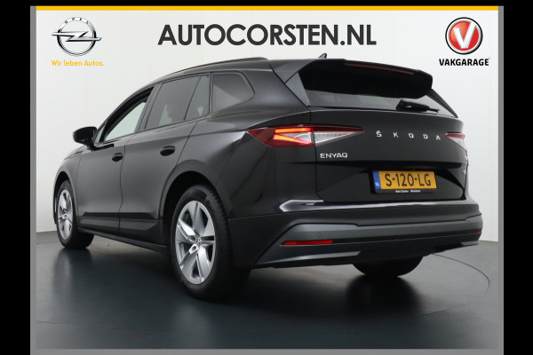 Škoda ENYAQ iV 60 SOH 93% Navi Ecc Adaptive-Cruise Camera Apple Carplay Android Keyless Led Pdc Dab Business Edition Plus Stoelverwarming Bluetooth Dodehoek detector Draadloze tel.lader Rijstrooksensor Regen-Lichtsensor Origineel Nederlandse 1e Eigenaar Auto nieuwprijs €51.910,-