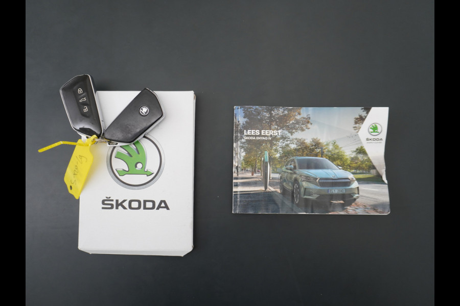 Škoda ENYAQ iV 60 SOH 93% Navi Ecc Adaptive-Cruise Camera Apple Carplay Android Keyless Led Pdc Dab Business Edition Plus Stoelverwarming Bluetooth Dodehoek detector Draadloze tel.lader Rijstrooksensor Regen-Lichtsensor Origineel Nederlandse 1e Eigenaar Auto nieuwprijs €51.910,-