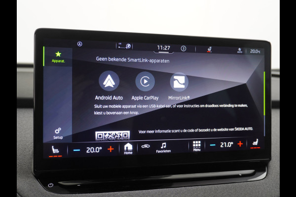 Škoda ENYAQ iV 60 SOH 93% Navi Ecc Adaptive-Cruise Camera Apple Carplay Android Keyless Led Pdc Dab Business Edition Plus Stoelverwarming Bluetooth Dodehoek detector Draadloze tel.lader Rijstrooksensor Regen-Lichtsensor Origineel Nederlandse 1e Eigenaar Auto nieuwprijs €51.910,-