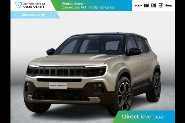 Jeep Avenger Summit 54 kWh | 17% Bijtelling | Schuif/Kanteldak | Leder&Winter Pack | infotainment&Convenience Pack | Warmtepomp