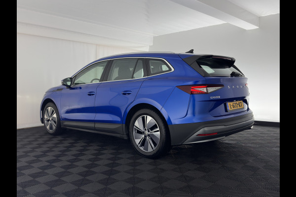 Škoda ENYAQ iV 80 [ 3-Fase ] {SOH-88% } (INCL-BTW) *LEATHER-FABRIC | FULL-LED | DIGI-COCKPIT | CAMERA | KEYLESS | NAVI-FULLMAP | AMBIENT-LIGHT | ECC | HEATED-COMFORTSEATS | DAB+ | PDC | CRUISE | CARPLAY | TOWBAR | 19"ALU*