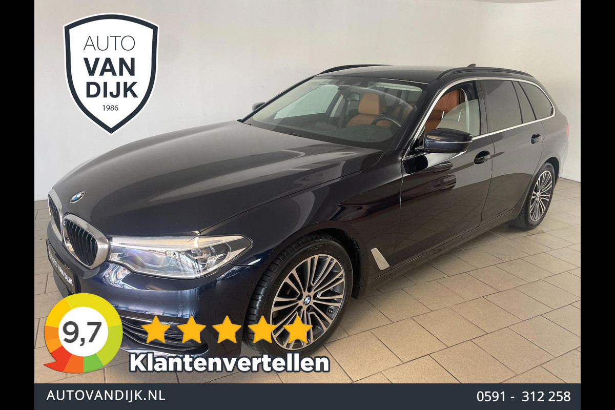 BMW 5 Serie Touring 520i High Executive AUTOMAAT NAVI CRUISE BLUETOOTH LED VERL STUURVERW STOELVERW STOELVENT LEDER NIEUWSTAAT