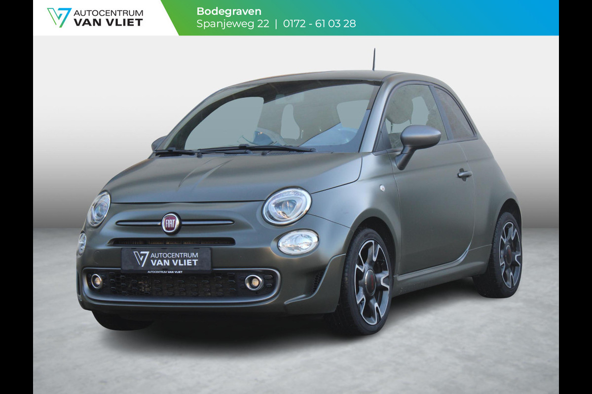 Fiat 500 0.9 TwinAir Turbo Sport | MAT GROEN | 105 PK | NAVIGATIE | LEDEREN BEKLEDING |
