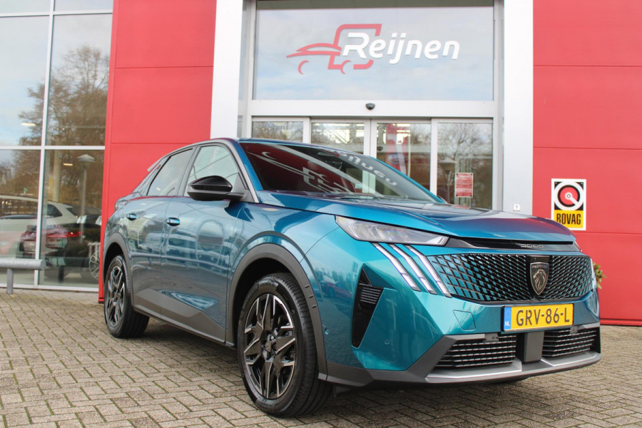 Peugeot 3008 1.2 Hybrid 145PK ALLURE | 360° CAMERA | KEYLESS ENTRY/START | STUUR VERWARMING | ALARM | DODEHOEK DETECTIE | 19" LICHTMETALEN VELGEN | NAVIGATIE | DRAADLOZE APPLE CARPLAY/ANDROID AUTO | ADAPTIVE CRUISE CONTROL | CLIAMTE CONTROL | PARKEERSENSOREN VOOR EN ACHTER |