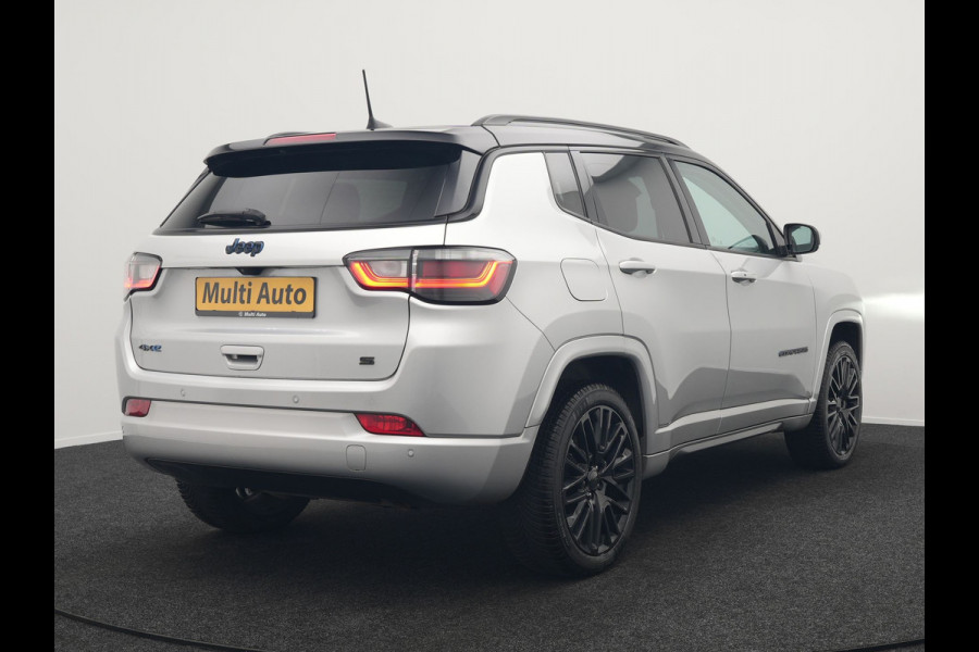 Jeep Compass 4xe 240 Electric S Plug In Hybrid 240pk PHEV | Adaptive Cruise | Camera | Lederen Sportstoelen Verwarmd | Apple Carplay | Stuur Verwarmd | Virtual | Keyless | Navigatie | DAB |